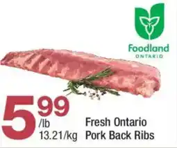Highland Farms Foodland Ontario Pork Back Ribs offer