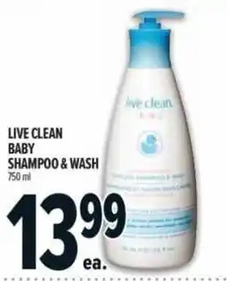 Metro Live Clean baby shampoo & wash offer