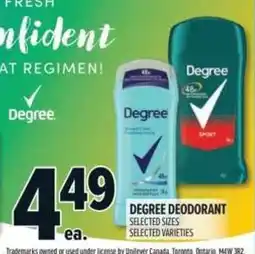 Metro Degree deodorant offer