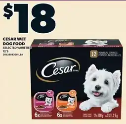 Independent Grocer Cesar wet dog food selected varieties offer
