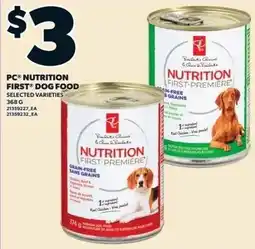 Independent Grocer PC Nutrition First-Premiere dog food offer