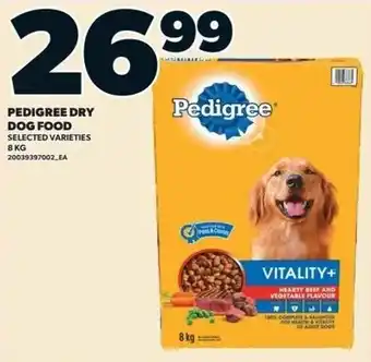 Pedigree dry dog food selected varieties