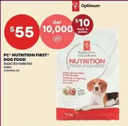Independent Grocer PC nutrition first dog food offer