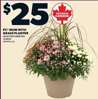 Independent Grocer PC mum with grass planter offer