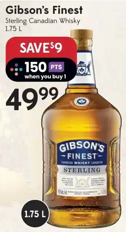 Sobeys Liquor Gibson's Finest Canadian Whisky offer