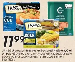 Sobeys Janes Ultimates Breaded or Battered Haddock, Cod or Sole offer