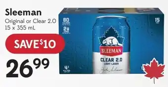 Sleeman clear 2.0 light lager
