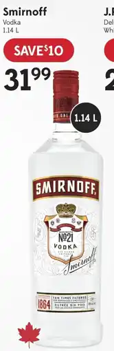 Sobeys Liquor Smirnoff vodka offer