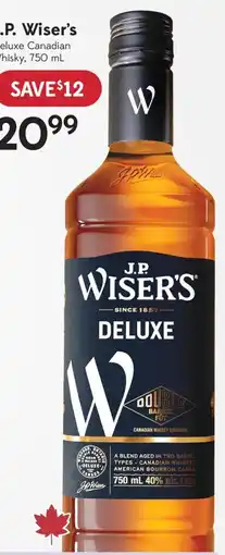 Sobeys Liquor J.P. Wiser's Deluxe offer