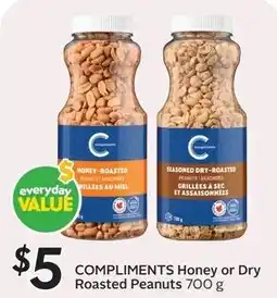 Sobeys Compliments Honey or Dry Roasted Peanuts offer