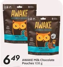 Sobeys Awake Milk Chocolate Pouches offer