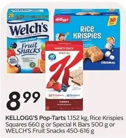Sobeys Kellogg's Pop-Tarts Rice Krispies Squares or Special K Bars offer