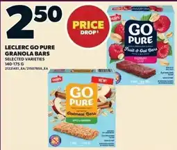 Independent Grocer Leclerc go pure granola bars offer