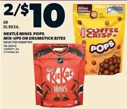 Independent Grocer Nestle minis pops offer