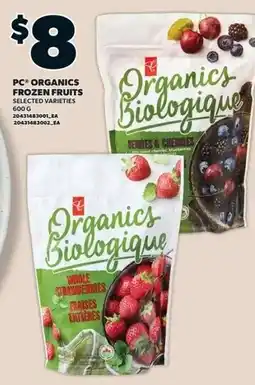 Independent Grocer PC Organics frozen fruits offer