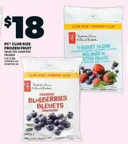 Independent Grocer PC club size frozen fruit offer