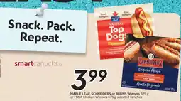 Sobeys Maple Leaf, Schneiders or Burns Wieners offer
