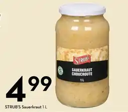 Sobeys Strub's sauerkraut offer