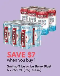 Sobeys Liquor Smirnoff Ice or Ice Berry Blast offer