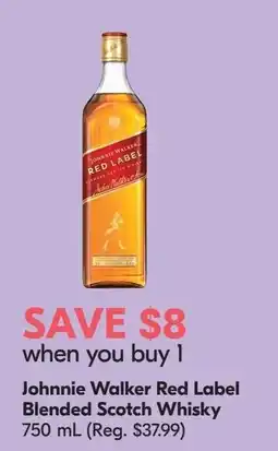 Sobeys Liquor Johnnie Walker Red Label Blended Scotch Whisky offer