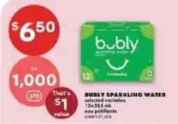 No Frills Bubly sparkling water offer