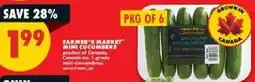 No Frills Farmer's Market mini cucumbers offer