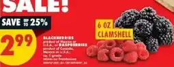 No Frills Blackberries or Raspberries offer