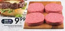 Sobeys Fresh Lean Ground Beef Burgers offer