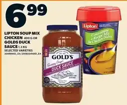 Independent Grocer Lipton soup mix chicken or golds duck sauce offer