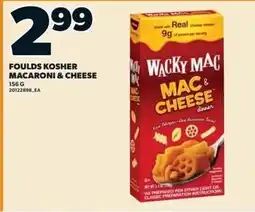 Independent Grocer Foulds kosher macaroni & cheese offer