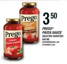 Independent Grocer Prego pasta sauce selected varieties offer