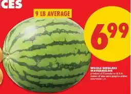 No Frills Whole seedless watermelon offer