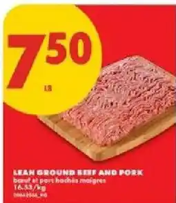 No Frills Lean ground beef and pork offer
