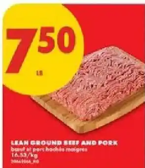 No Frills Lean ground beef and pork offer