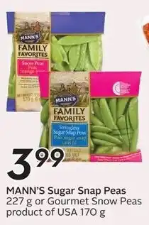 Sobeys Mann's sugar snap peas offer
