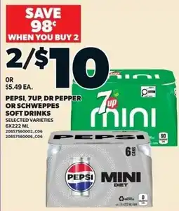 Independent Grocer Pepsi 7up Dr Pepper or Schweppes soft drinks offer