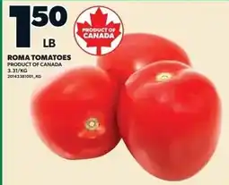 Independent Grocer Roma tomatoes offer