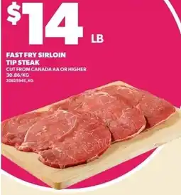 Independent Grocer Fast fry sirloin tip steak offer