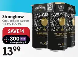 Sobeys Liquor Strongbow Cider, Selected Varieties offer