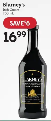 Sobeys Blarney's Irish Cream offer