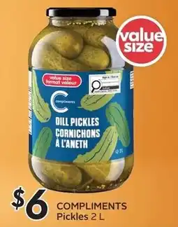 Sobeys Compliments Dill Pickles offer