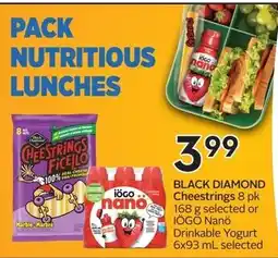Sobeys Black diamond cheestrings or iogo nano offer