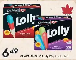 Sobeys Chapman's li'l lolly offer