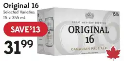 Sobeys Liquor Original 16 Canadian Pale Ale offer