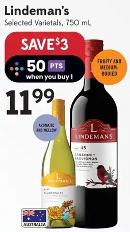 Sobeys Liquor Lindeman's Selected Varietals offer