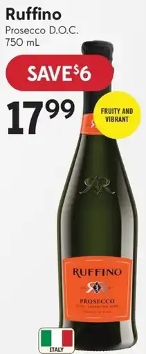 Sobeys Liquor Ruffino Prosecco D.O.C. offer