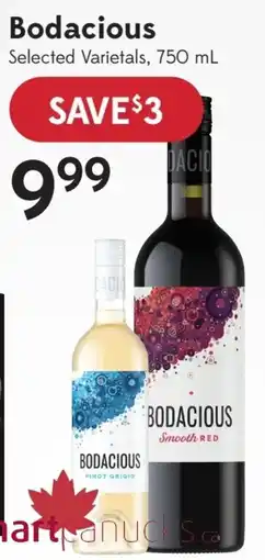 Sobeys Liquor Bodacious selected varietals offer