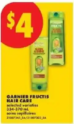 No Frills Garnier Fructis hair care offer