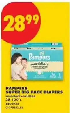No Frills Pampers super big pack diapers offer