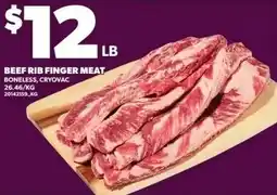 Independent Grocer Beef rib finger meat offer
